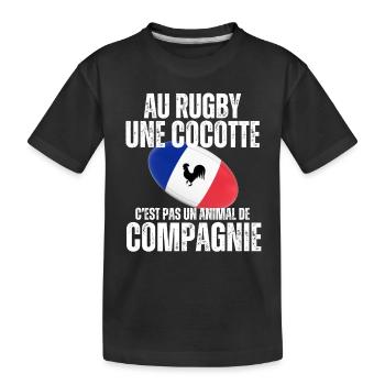 XV Rugby Rigolo Cocotte Cadeau T-shirt homme - T-shirt bio Premium Enfant - noir - Devant