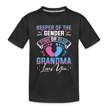 Baby Shower Genre Mamie Gardienne du Genre - T-shirt bio Premium Enfant - noir - Devant