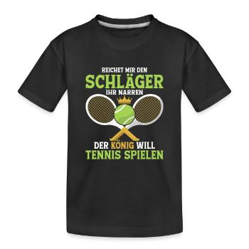Reichet mir den Schläger ihr Narren Club Verein Te - Kinder Premium Bio T-Shirt - Schwarz - Vorne