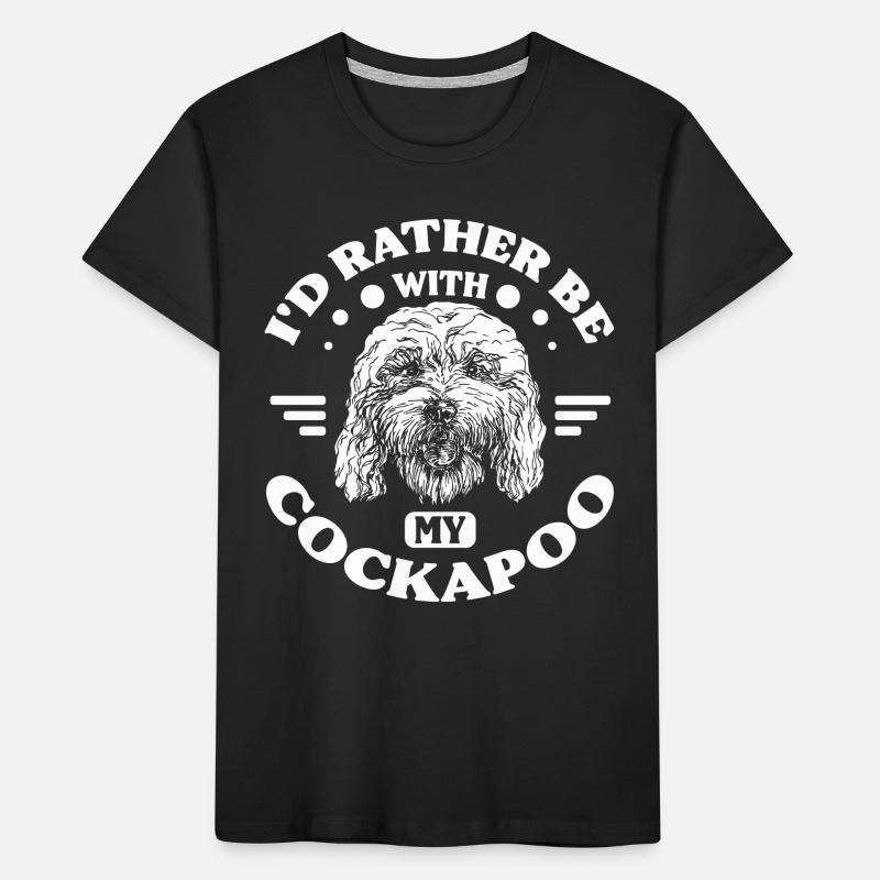 Plutôt être avec mon cockapoo T-shirt bio Premium Enfant