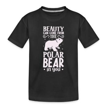 Ours polaire Réchauffement climatique Chasse au phoque arctique Ursus - T-shirt bio Premium Enfant - noir - Devant