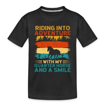 American Quarter Horse Equestrian Horse Lover Hors - T-shirt bio Premium Enfant - noir - Devant