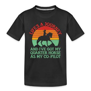 American Quarter Horse Equestrian Horse Lover Hors - T-shirt bio Premium Enfant - noir - Devant