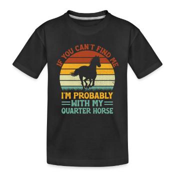 American Quarter Horse Equestrian Horse Lover Hors - T-shirt bio Premium Enfant - noir - Devant
