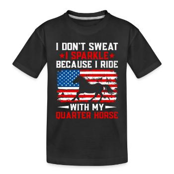 American Quarter Horse Equestrian Horse Lover Hors - T-shirt bio Premium Enfant - noir - Devant