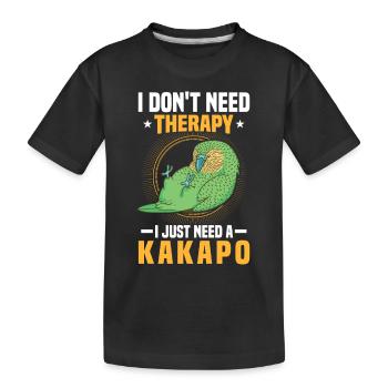 Juste besoin de perroquet kakapo incapable de voler - T-shirt bio Premium Enfant - noir - Devant