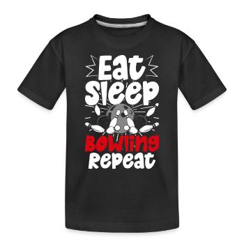 Bowling - Kinder Premium Bio T-Shirt - Schwarz - Vorne
