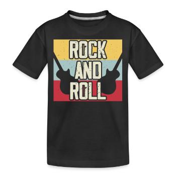 Rock And Roll - Kids' Premium Organic T-Shirt - black - Front
