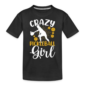 Pickleball - T-shirt bio Premium Enfant - noir - Devant