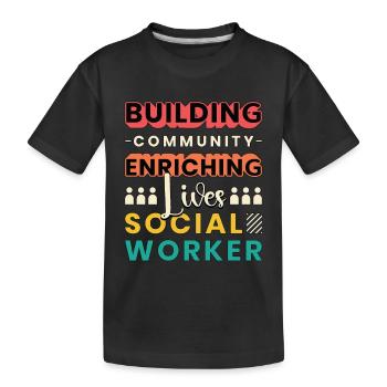 Aide à l’enrichissement communautaire pour le renforcement des services sociaux - T-shirt bio Premium Enfant - noir - Devant