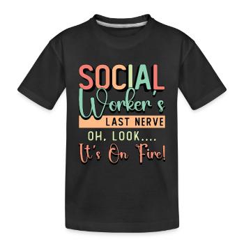 Social Service Social Worker's Last Nerve Oh Aide - Kinder Premium Bio T-Shirt - Schwarz - Vorne