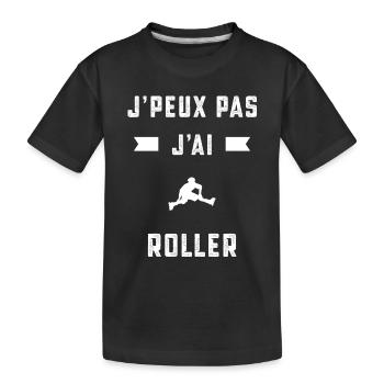 je peux pas j'ai roller rolleur cadeau - T-shirt bio Premium Enfant - noir - Devant