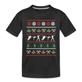 Hässliches Weihnachten Eistanz Design - Kids' Premium Organic T-Shirt - black - Front