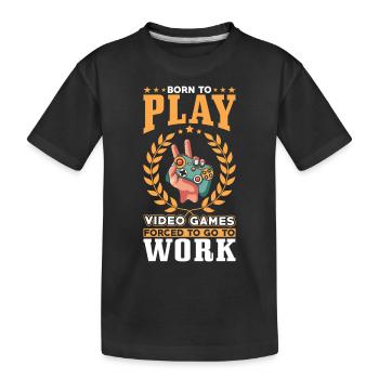 Joueurs nés pour jouer à des jeux vidéo - T-shirt bio Premium Enfant - noir - Devant