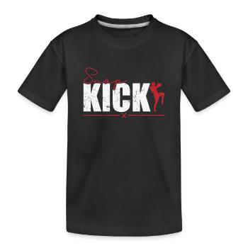 Snap Kick MMA Taekwondo - Kinder Premium Bio T-Shirt - Schwarz - Vorne