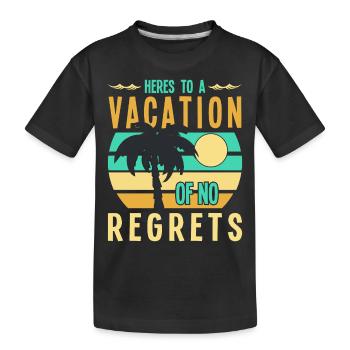 Pour des vacances sans regrets - T-shirt bio Premium Enfant - noir - Devant
