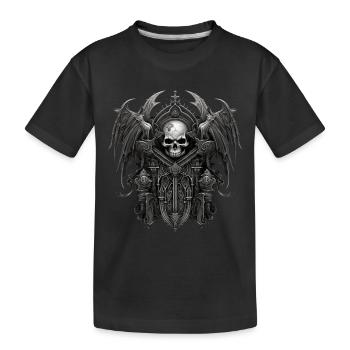 Gothik Okkult Rabe Gotik Schwarze Szene Wicca - Kinder Premium Bio T-Shirt - Schwarz - Vorne
