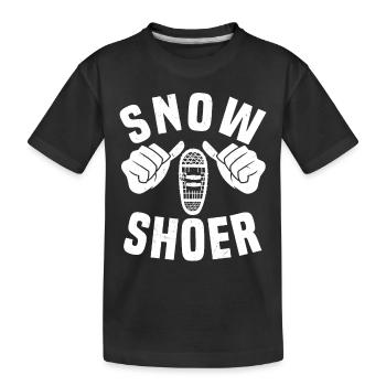 Drôle de tenue de raquette Raquettes - T-shirt bio Premium Enfant - noir - Devant