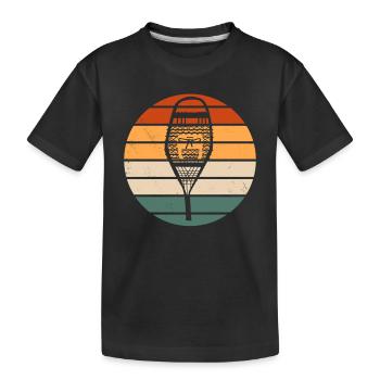 Design de raquette rétro - T-shirt bio Premium Enfant - noir - Devant