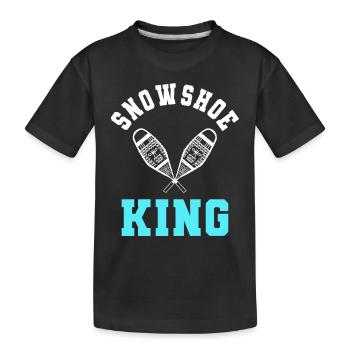 Snowshoe King Raquette - T-shirt bio Premium Enfant - noir - Devant