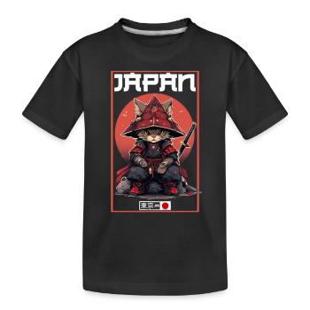 Chat d’Asie Samouraï japonais Samouraï - T-shirt bio Premium Enfant - noir - Devant