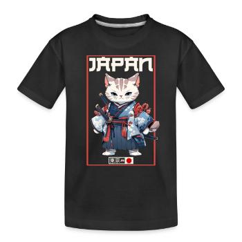 Chat d’Asie Samouraï japonais Samouraï - T-shirt bio Premium Enfant - noir - Devant