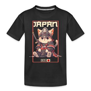 Chat d’Asie Samouraï japonais Samouraï - T-shirt bio Premium Enfant - noir - Devant