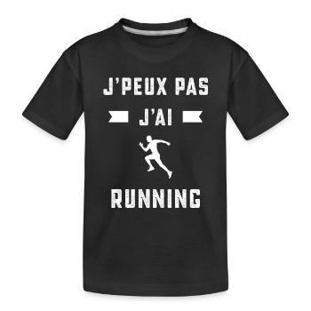 je peux pas j'ai running coureur cadeau - T-shirt bio Premium Enfant - noir - Devant