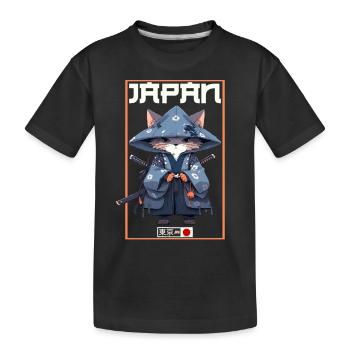 Chat d’Asie Samouraï japonais Samouraï - T-shirt bio Premium Enfant - noir - Devant