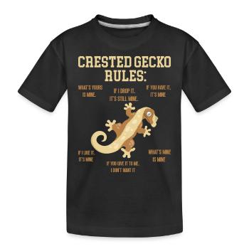 Crown Gecko Reptile Gecko Terrarium Pet - T-shirt bio Premium Enfant - noir - Devant
