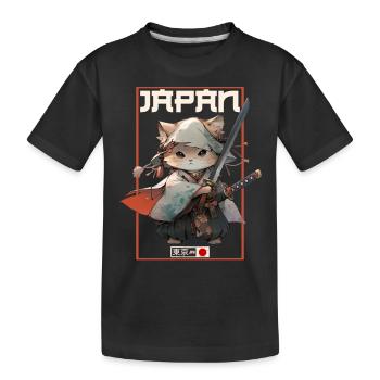 Chat d’Asie Samouraï japonais Samouraï - T-shirt bio Premium Enfant - noir - Devant