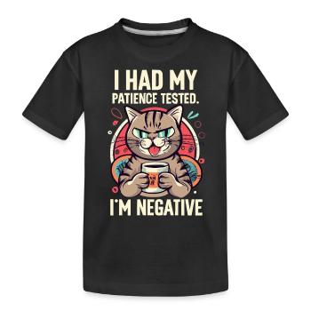Lustiger Katzenliebhaber Katze Katzen Spruch - Kinder Premium Bio T-Shirt - Schwarz - Vorne
