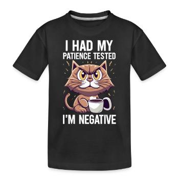 Lustiger Katzenliebhaber Katze Katzen Spruch - Kinder Premium Bio T-Shirt - Schwarz - Vorne