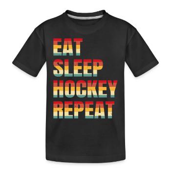 Hockey - Kinder Premium Bio T-Shirt - Schwarz - Vorne