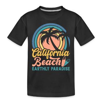 Surfing Surfer - Kids' Premium Organic T-Shirt - black - Front