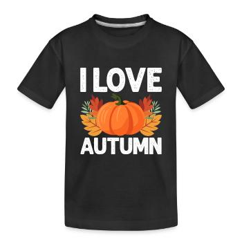 Herbst - Kinder Premium Bio T-Shirt - Schwarz - Vorne