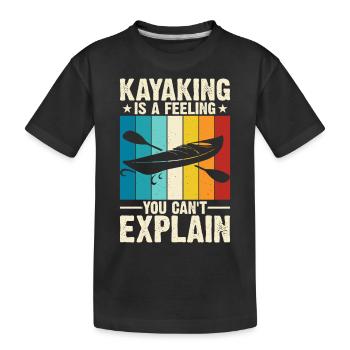 Kajak Kajakfahrer Kajaker - Kinder Premium Bio T-Shirt - Schwarz - Vorne
