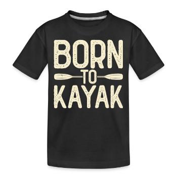 Kajak Kajakfahrer Kajaker - Kinder Premium Bio T-Shirt - Schwarz - Vorne