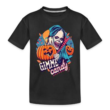 Halloween Gimme Candy Spooky Season - Kids' Premium Organic T-Shirt - black - Front