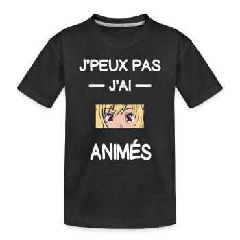 je peux pas j'ai animés mangaka humour - T-shirt bio Premium Enfant - noir - Devant