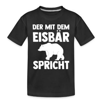 Eisbär Eisbären - Kinder Premium Bio T-Shirt - Schwarz - Vorne