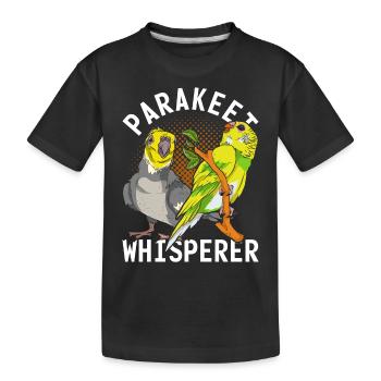 Vogelliebhaber Vogel Flüsterer Geschenk Sittich - Kinder Premium Bio T-Shirt - Schwarz - Vorne