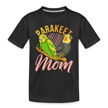 Vogelliebhaber Mama Muttertag Geschenk Sittich - Kinder Premium Bio T-Shirt - Schwarz - Vorne