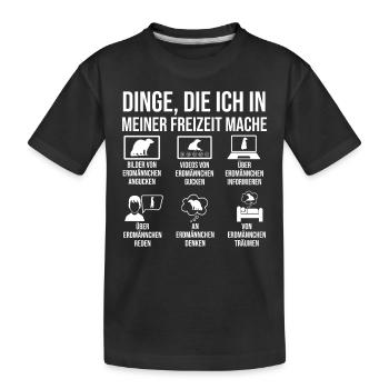 Erdmännchen - Kinder Premium Bio T-Shirt - Schwarz - Vorne