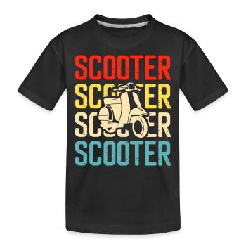 Scooter Scooter Rider Scooter - Kids' Premium Organic T-Shirt - black - Front