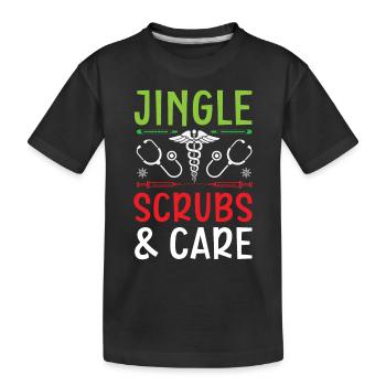 Jingle Scrubs & Care Krankenschwester Weihnachten - Kinder Premium Bio T-Shirt - Schwarz - Vorne