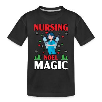 Krankenpflege Noel Magic Medizinische Krankenschwe - Kinder Premium Bio T-Shirt - Schwarz - Vorne
