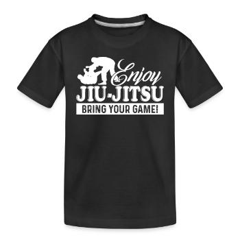 Jiu Jitsu Enjoy Jiu Jitsu - Kids' Premium Organic T-Shirt - black - Front