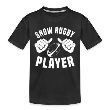Snow Rugby Players - Kids' Premium Organic T-Shirt - black - Front
