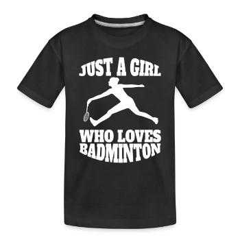 Badminton badminton fan badminton équipe de badminton - T-shirt bio Premium Enfant - noir - Devant